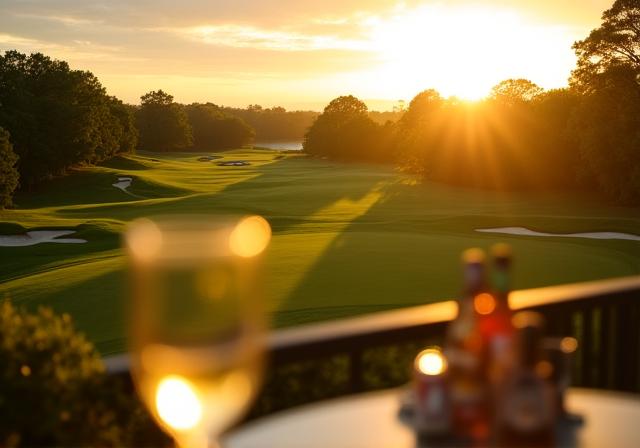 Vista dalla terrazza panoramica sulla buca 18