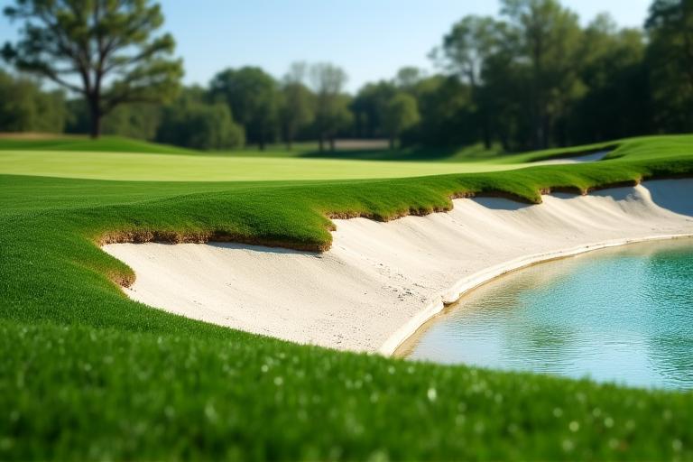 Dettaglio della buca 9, una delle signature holes