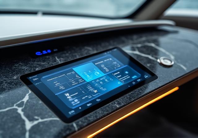 スマートホーム技術を搭載したヨットのコントロールパネル
